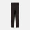 View 9 of product A pair of brown linen Henry trousers by Turnbull & Asser with a straight-leg cut and button waistband, ideal for formalwear, displayed against a plain white background.