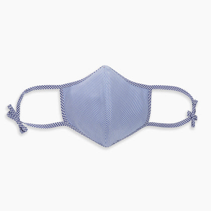 White & Navy Multi Check Commuter Mask With 3 Viroformula™ Filters Image 6