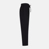 View 4 of product Navy Corduroy Miles Trousers by Turnbull & Asser, featuring an elasticated waist, straight-leg cut, and side pockets, displayed flat on a white background.