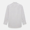 View 3 of product The Rainbow Double Grid Check Mayfair Shirt by Turnbull & Asser features a white base with thin blue, red, and green checks and a T&A collar. It’s displayed neatly laid flat on a white background.