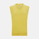 Canary Yellow Cashmere V-Neck Vest