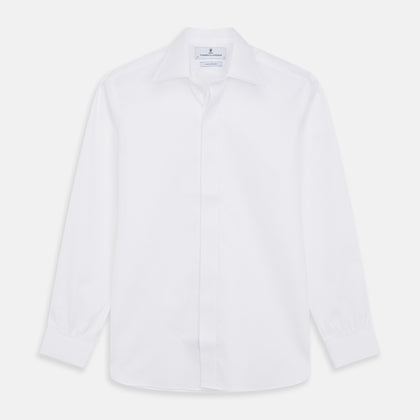 WHITE TAILORED FIT DRESS SHIRT