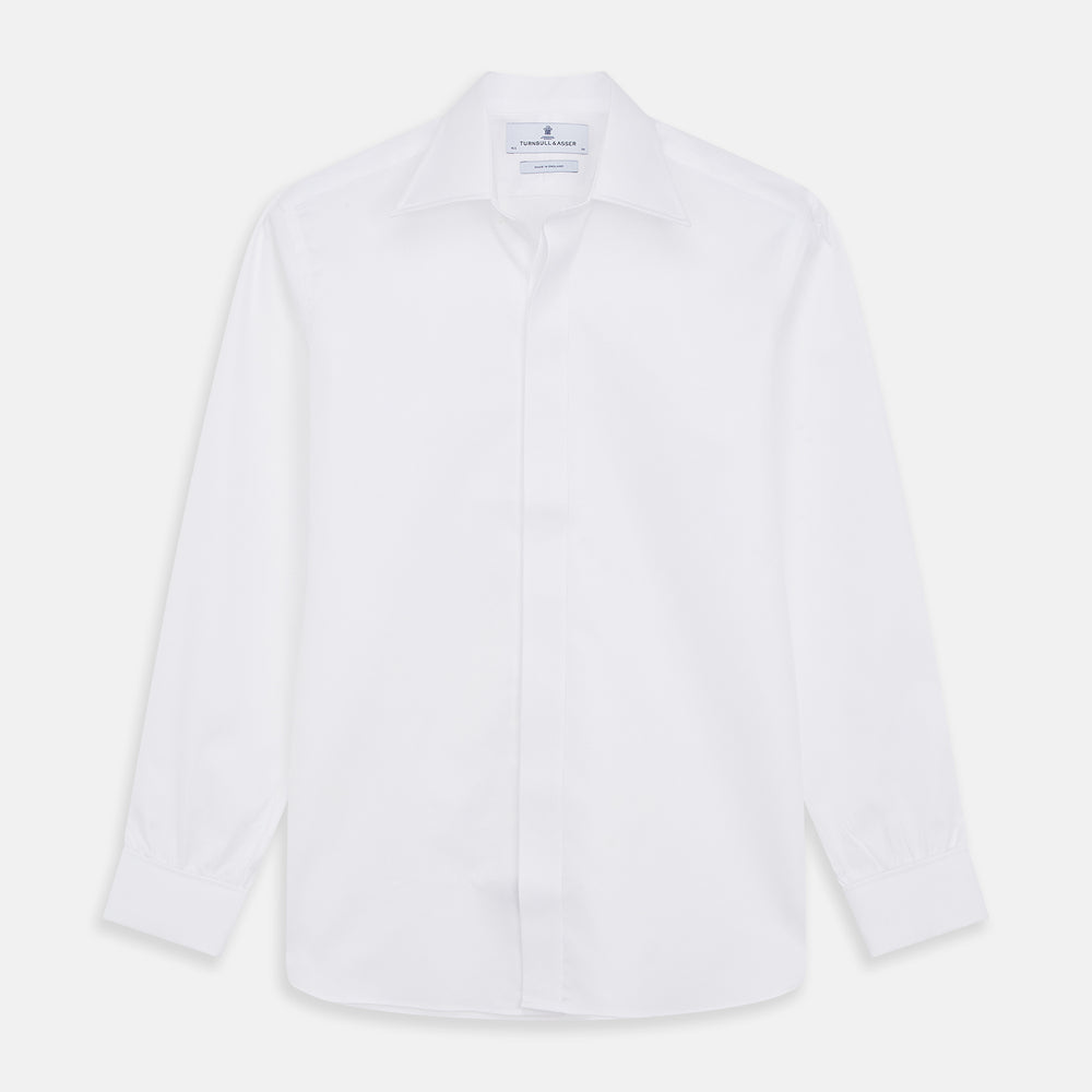 WHITE TAILORED FIT DRESS SHIRT