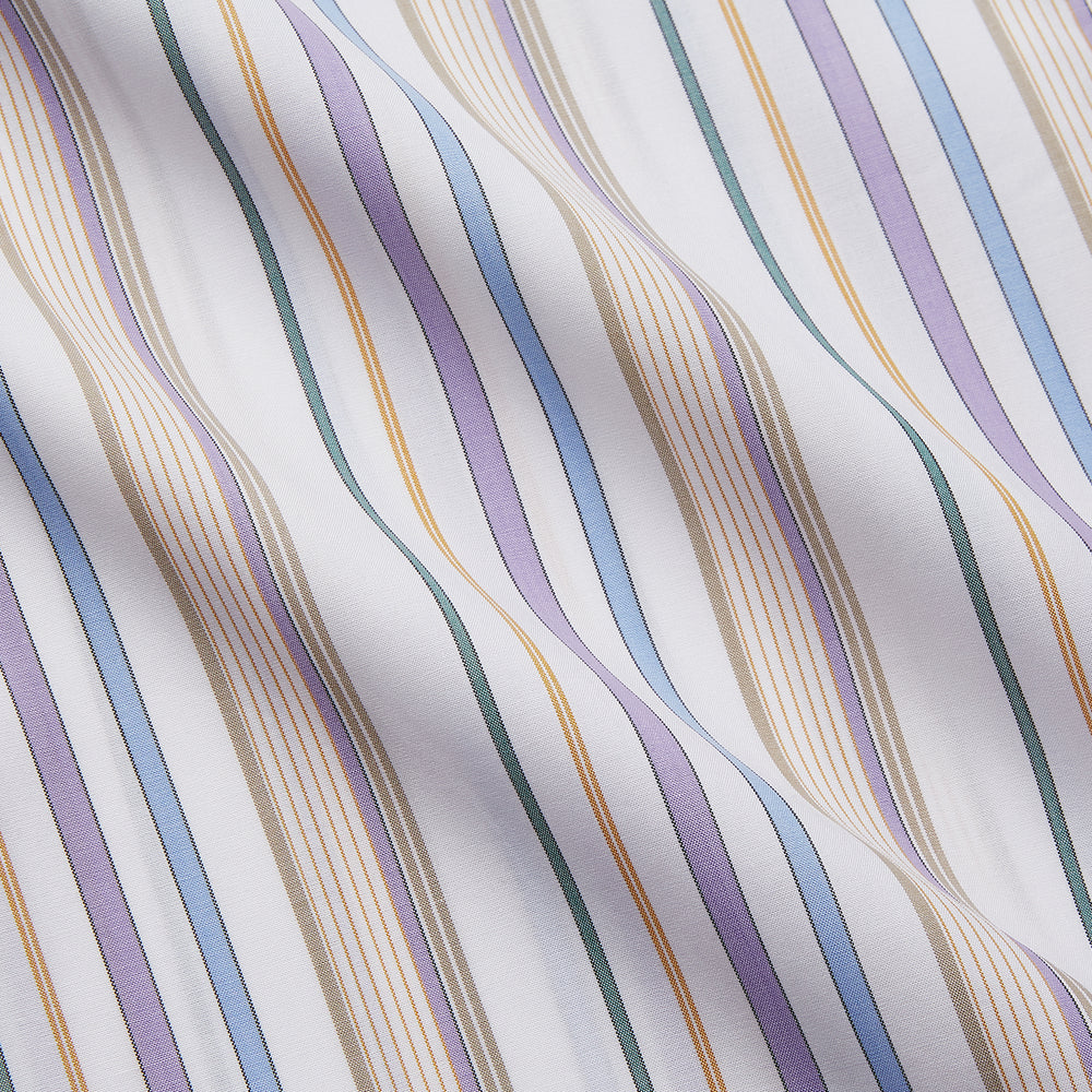 Colourful Garden Multi Stripe Cotton Regular Fit Mayfair Shirt