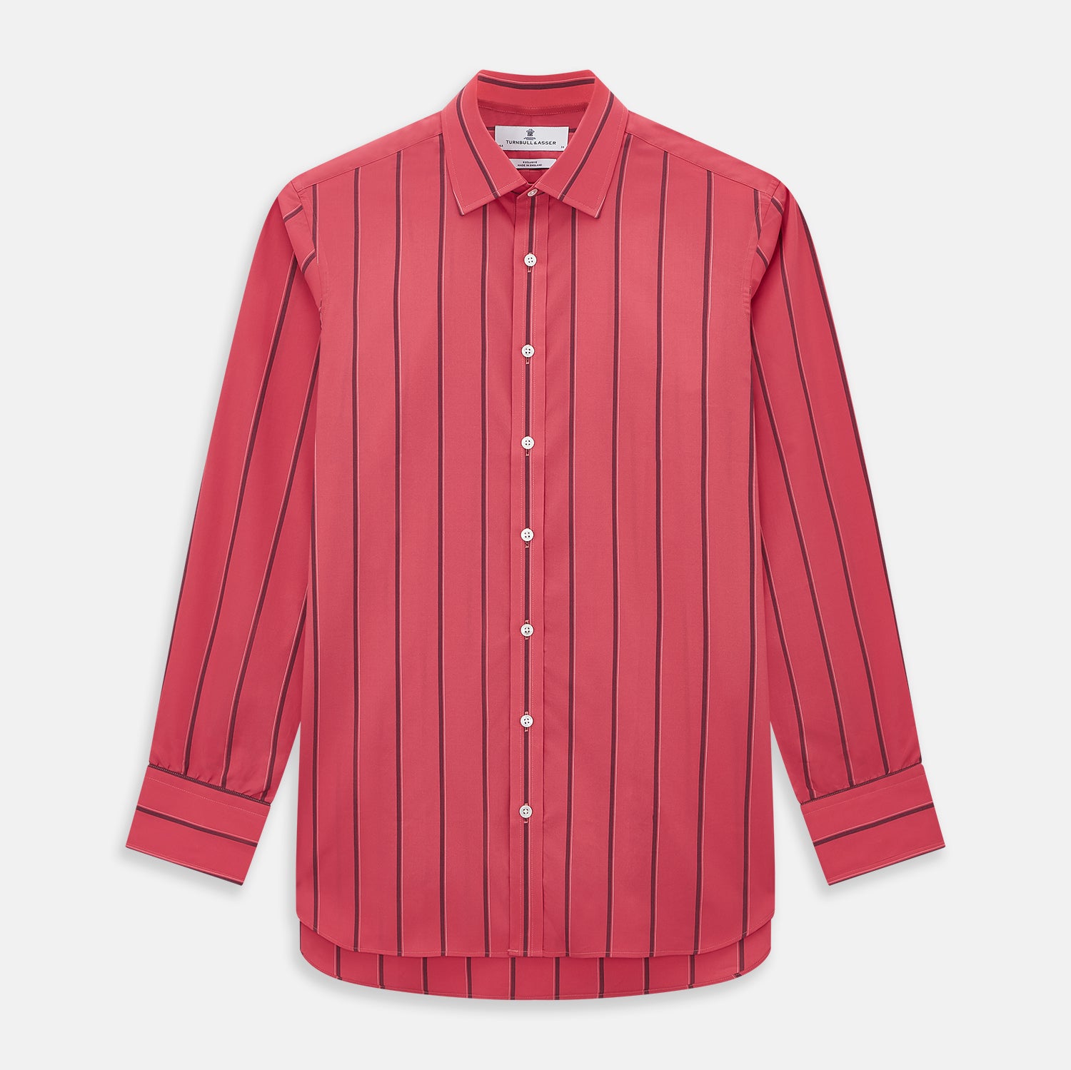 Image 1 of product Coral Red Track Stripe Mayfair Shirt