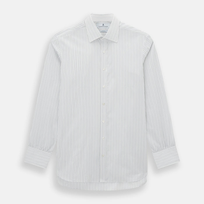 Blue Multi-Tone Double Pinstripe Mayfair Shirt