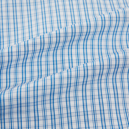 Sky Blue Micro Graph Check Mayfair Shirt Image 5