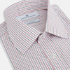 Red and Blue Micro Tattersall Check Mayfair Shirt