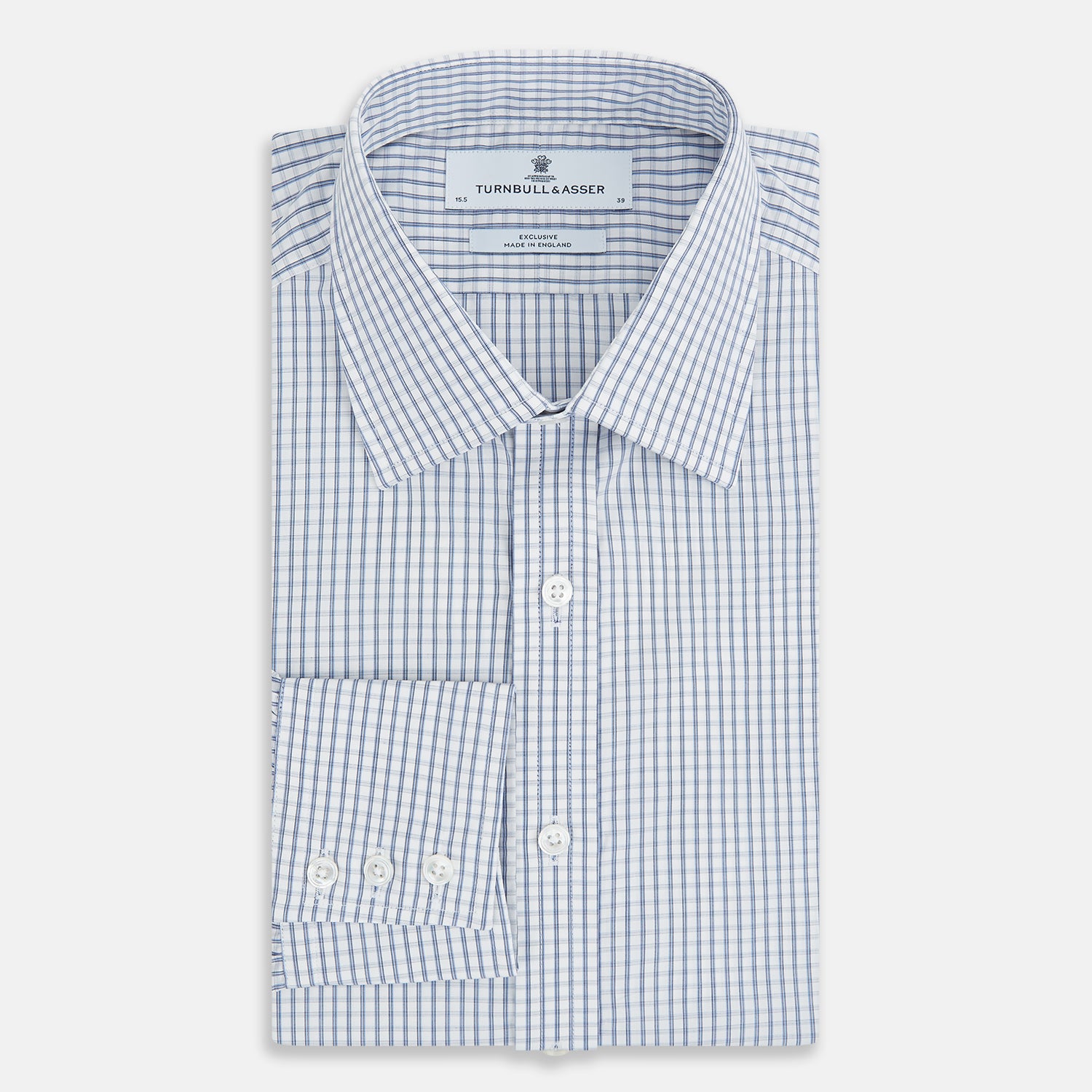 Blue Multi Tattersall Check Mayfair Shirt