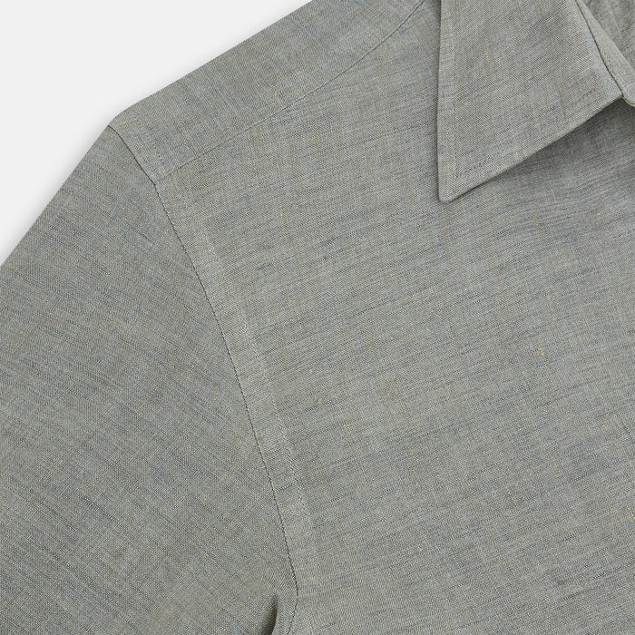 Flint Grey Linen Westminster Shirt Image 5