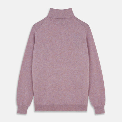 Lilac Heather Aubrey Cashmere Roll Neck Jumper Image 2