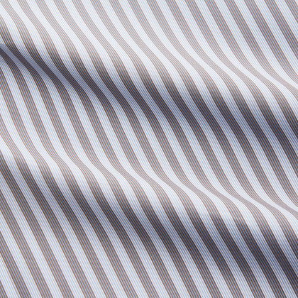 Pale Blue Multi Stripe Cotton Regular Fit Mayfair Shirt Image 3