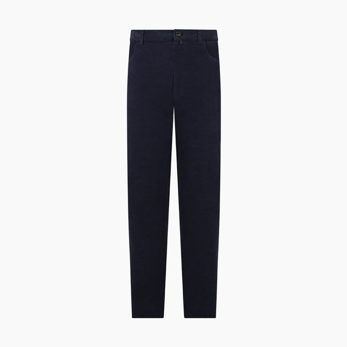 Light Navy Corduroy Charles Trousers Image 7