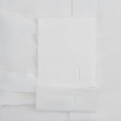 White Sea Island Quality Cotton Shirt with T&A Collar and Double Cuffs Image 2