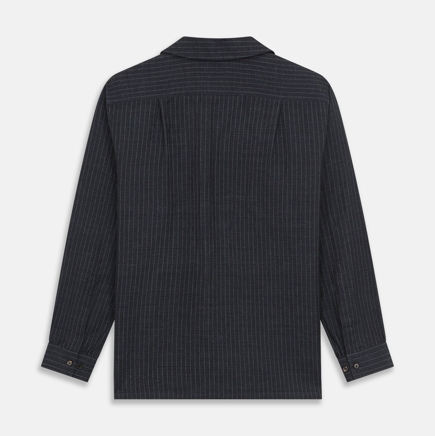 Image 9 of product Navy Tailored Pinstriped Shirt Jacket