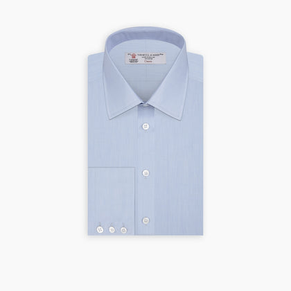 Light Blue End-on-End Shirt with T&A Collar and 3-Button Cuffs Image 6