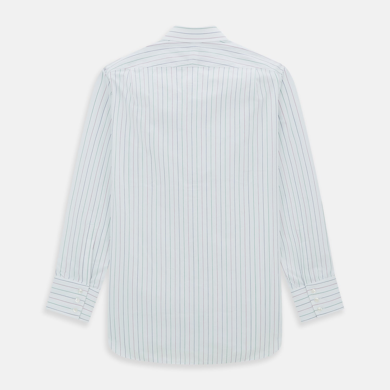 Pink and Green Wide Pinstripe Mayfair Shirt