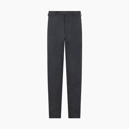 Ash Linen Herringbone Edmund Trousers Image 7