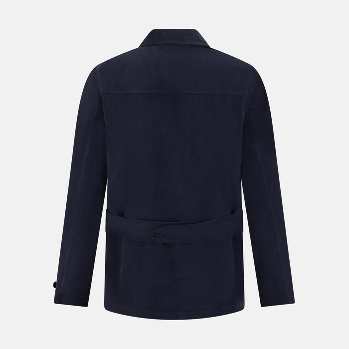 Light Navy Kingston Corduroy Caban Jacket Image 2