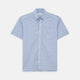 Pale Blue Multi Check Cotton Weekend Fit Williams Shirt