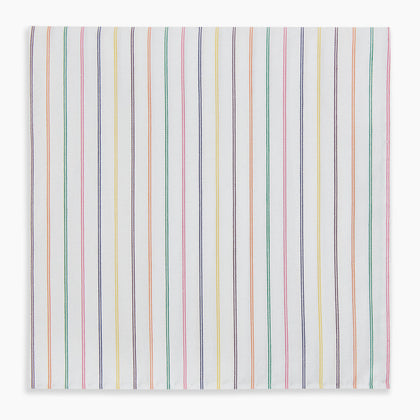 Rainbow Double Pinstripe Hand-Rolled Handkerchief Image 3