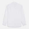 View 3 of product The Turnbull & Asser White Herringbone Tailored Fit Shirt with a Kent collar is displayed against a white background.