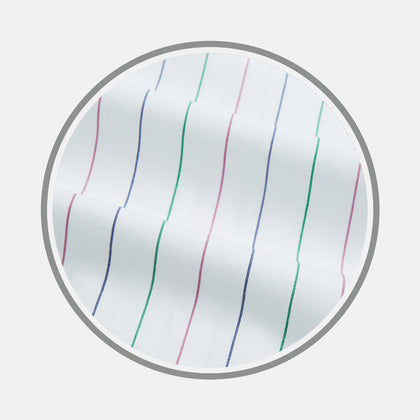 Pink and Green Wide Pinstripe Fabric