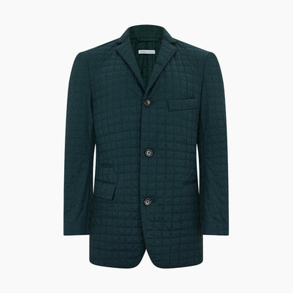 Fulham Forest Green Single-Breasted Quilted Blazer Image 4