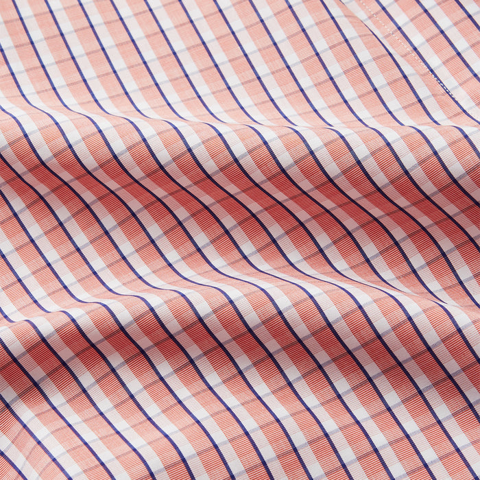 Orange Multi Check Cotton Arnold Gown Image 1