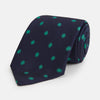 View 1 of product The Green flower and navy silk tie by Turnbull & Asser is perfect for adding a touch of color to any classic wardrobe.
