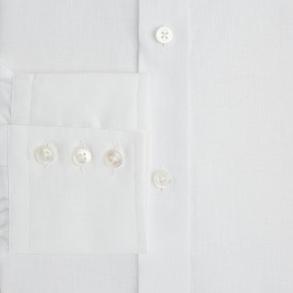 White Linen Mayfair Shirt Image 3