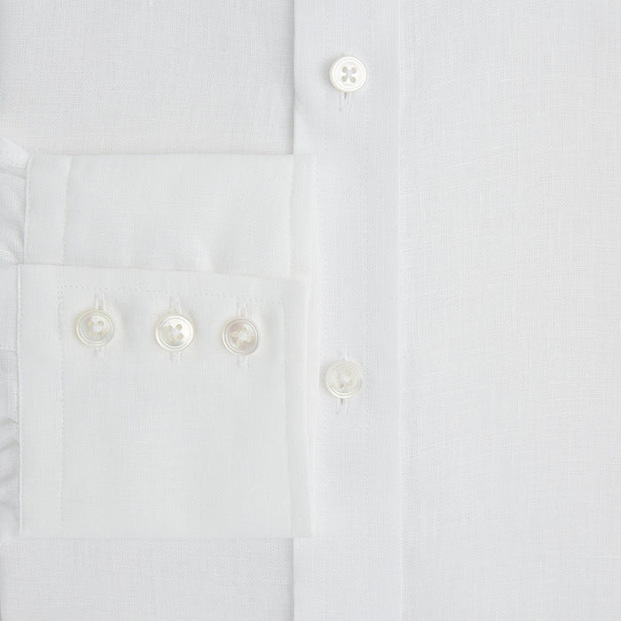 White Linen Mayfair Shirt Image 3