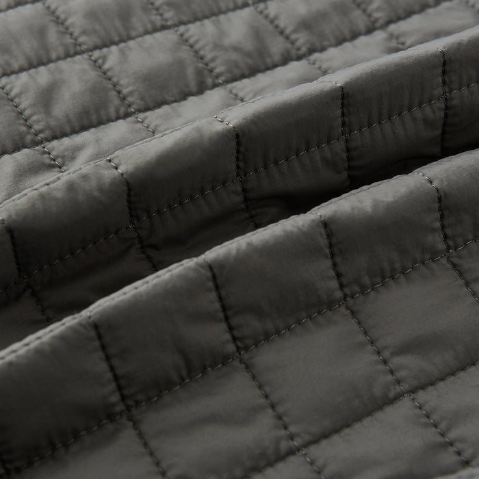 Shadow Grey Double-Breasted Quilted Gilet Image 3