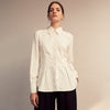 Cream Silk Tailored Bianca Shirt