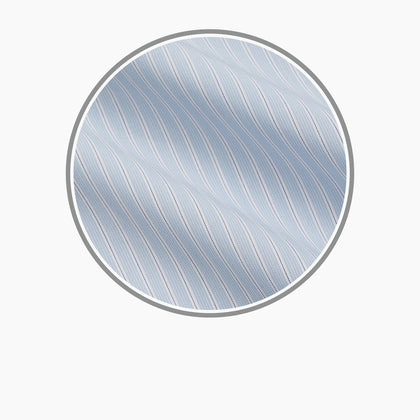 Pale Blue Stripe West Indian Sea Island Cotton Fabric Image 2