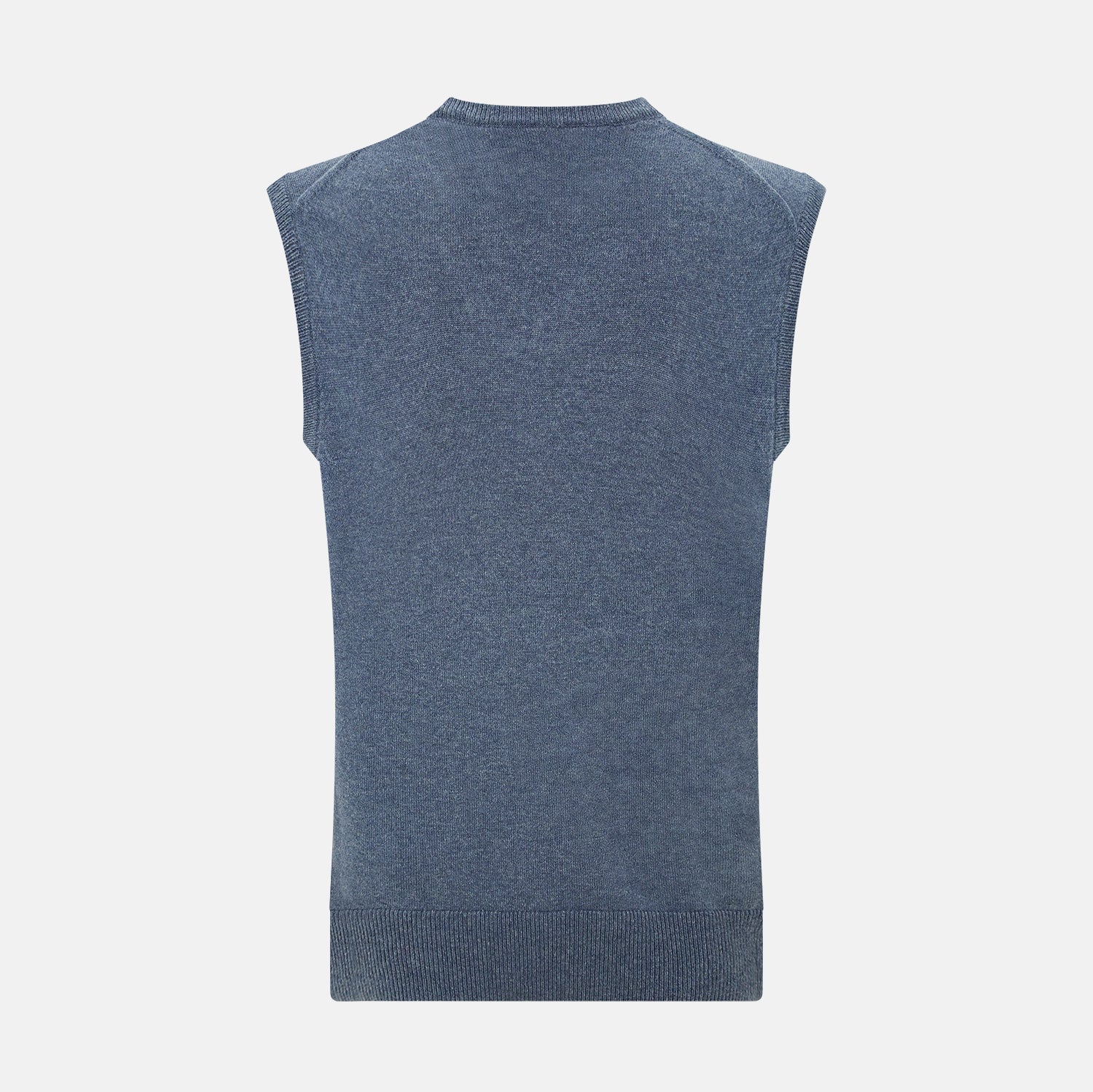 Image 3 of product Avio Blue Cashmere V-neck Vest