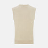 Cream Cashmere V-neck Vest