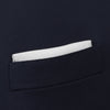 View 4 of product The Turnbull & Asser White Linen Handkerchief, elegantly folded with a corner turned down, evokes classic evening jacket style and is shown against a plain white background.