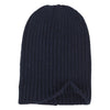 Navy Ribbed Cashmere Hat