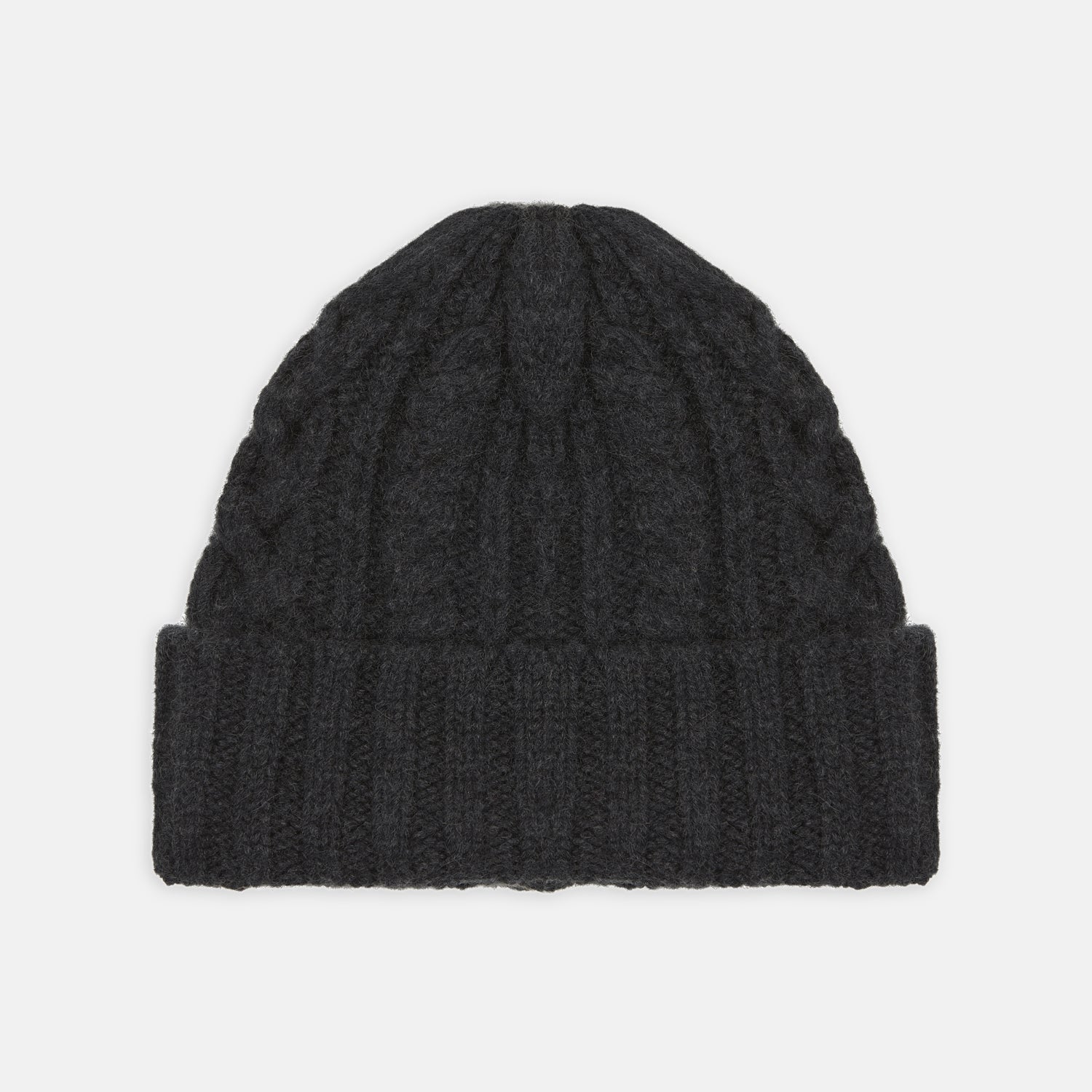 Image 1 of product Charcoal Cable Knit Cashmere Hat