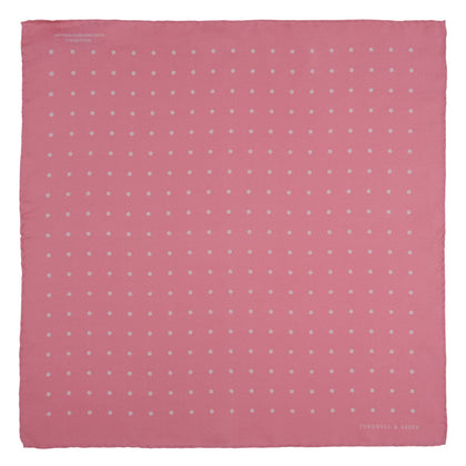 Rose and White Spot Silk Pocket Square