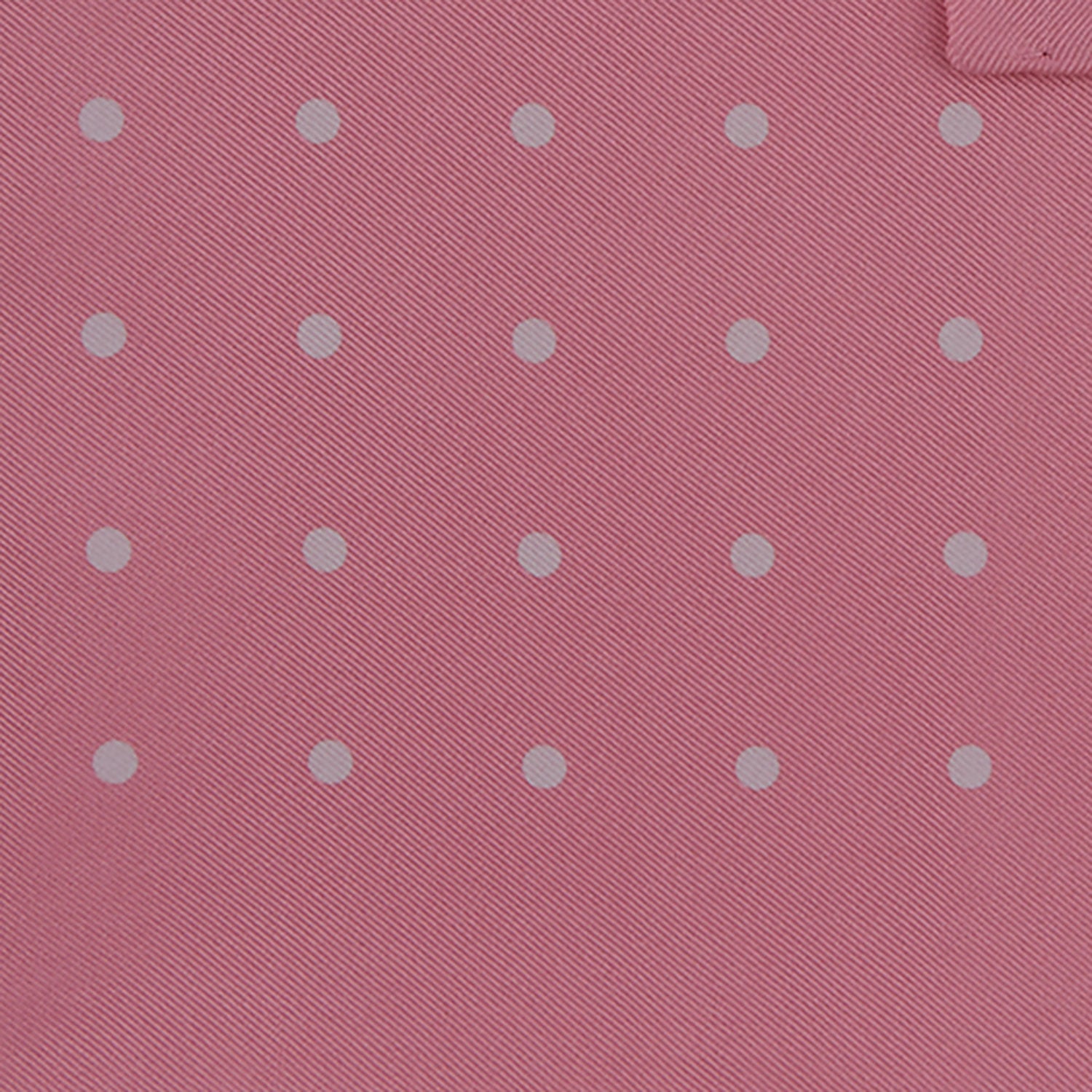Rose and White Spot Silk Pocket Square