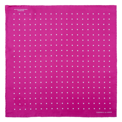 Fuchsia Spot Silk Pocket Square Image 1