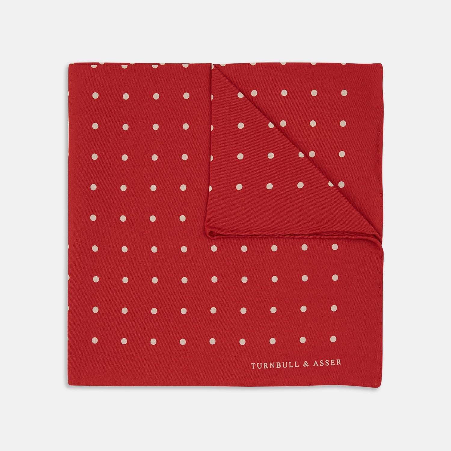 Red Spot Silk Pocket Square