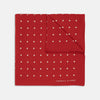 Red and White Spot Silk Pocket Square