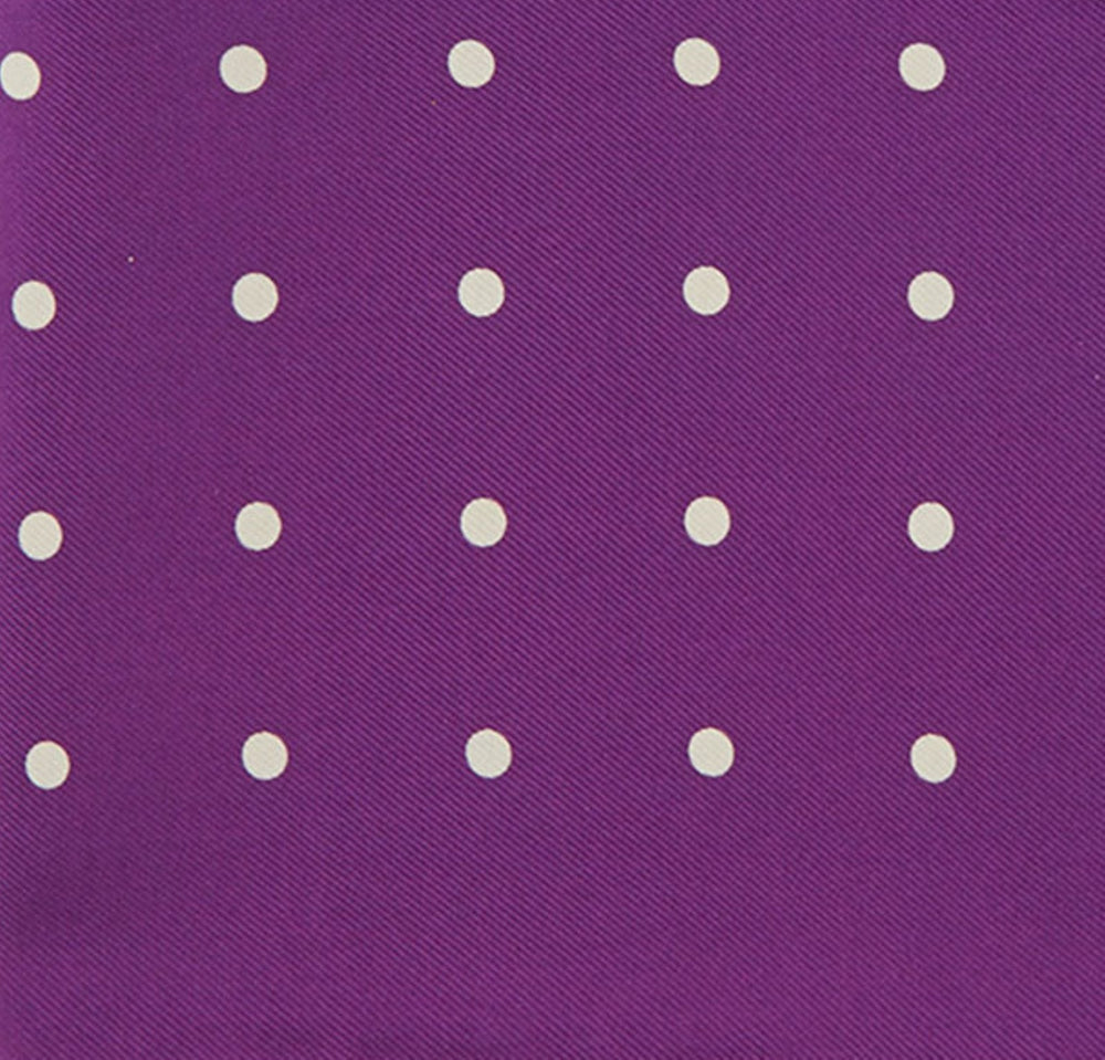 Purple Spot Silk Pocket Square