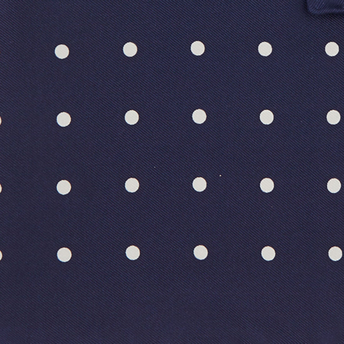Navy Spot Silk Pocket Square Image 2