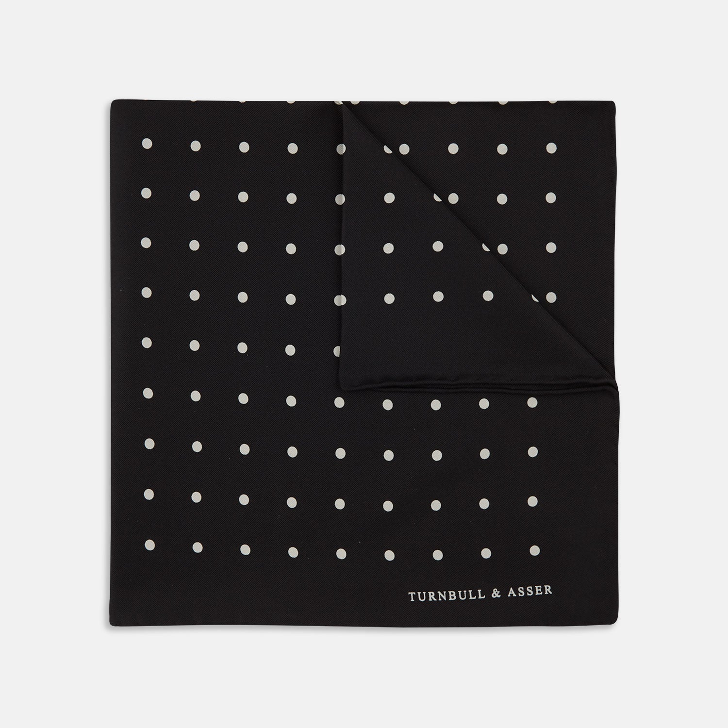 Image 1 of product Black Spot Silk Pocket Square