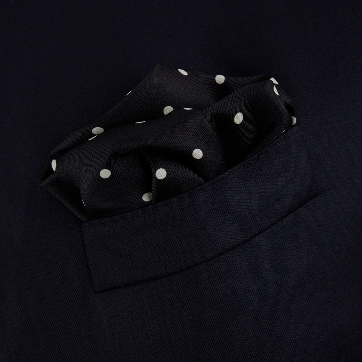 Image 4 of product Black Spot Silk Pocket Square