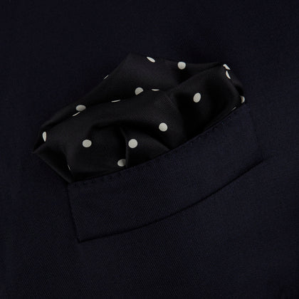 Black Spot Silk Pocket Square Image 3